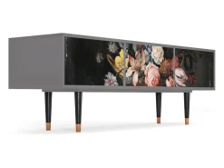 Best Mueble de TV - 170х59х48 cm - T4 - Still Life with Flowers, Cinza Cinzento