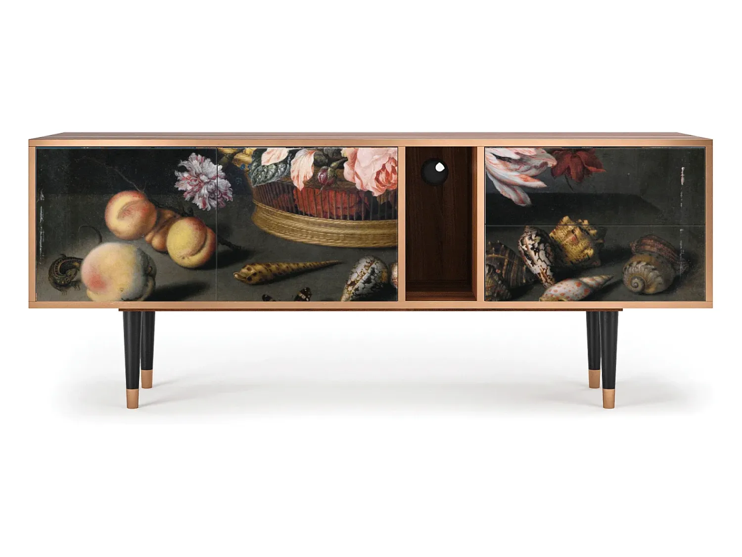 Sale Mueble de TV - 170х69х48 cm - T1 - Still Life with Flowers, Nogueira Castanho