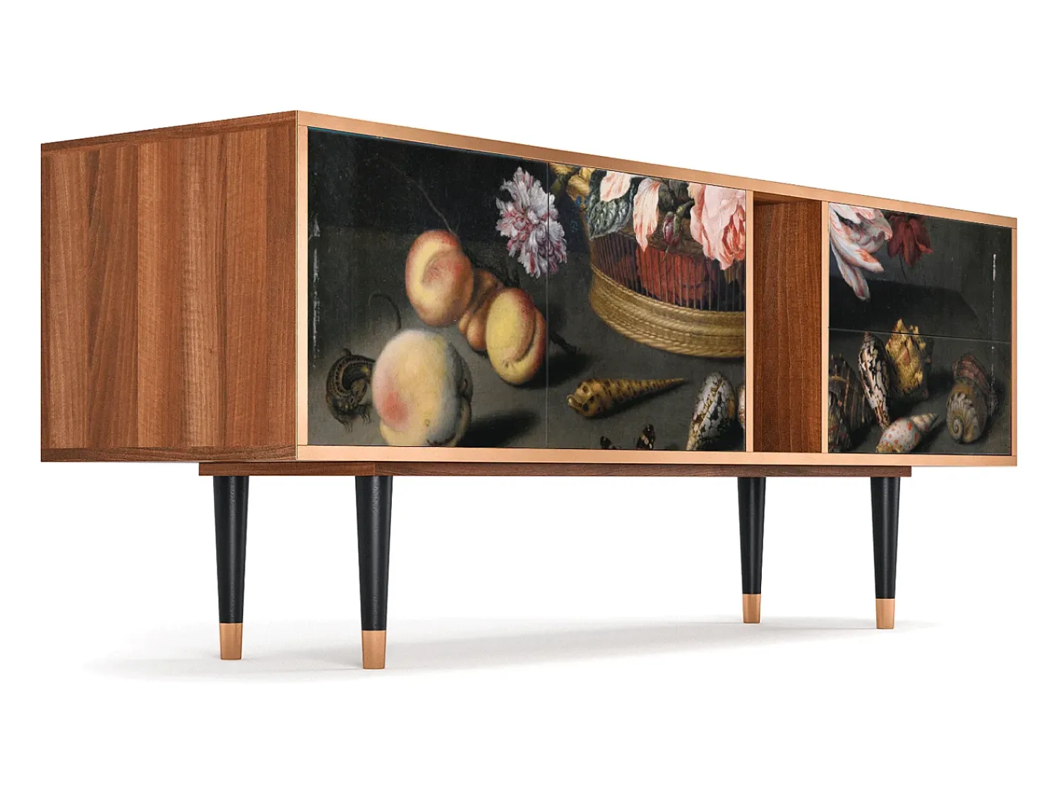 Sale Mueble de TV - 170х69х48 cm - T1 - Still Life with Flowers, Nogueira Castanho