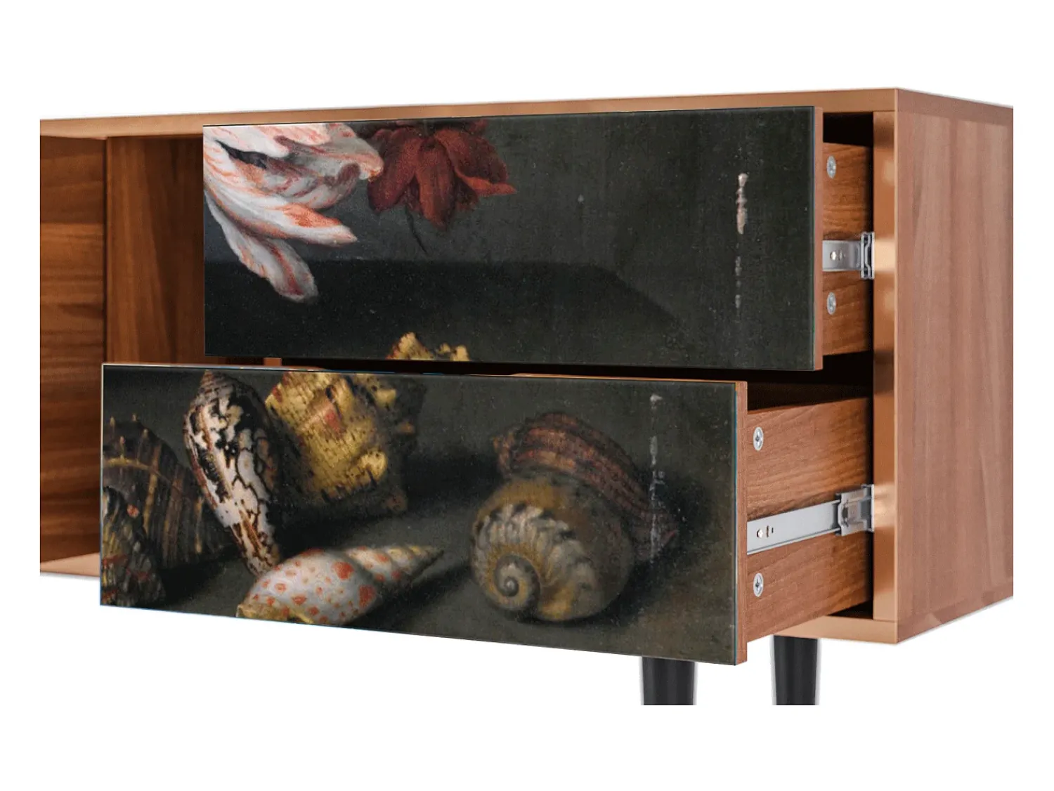 Sale Mueble de TV - 170х69х48 cm - T1 - Still Life with Flowers, Nogueira Castanho