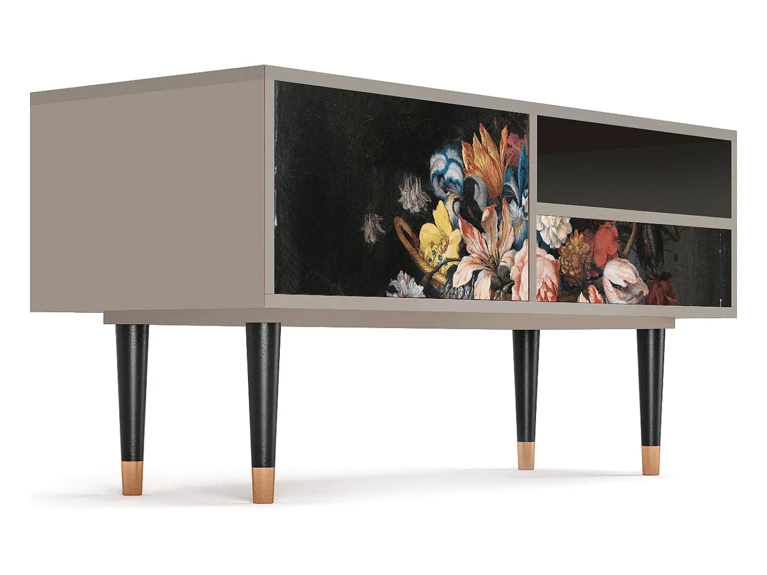 Mueble de TV - 115х59х48 cm - T3 - Still Life with Flowers, Areia^ Móvel De Tv