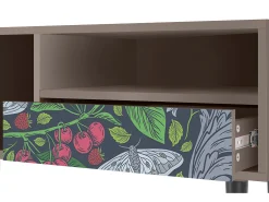 Best Mueble de TV - 115х59х48 cm - T3 - Summer Berries, Latte Bege