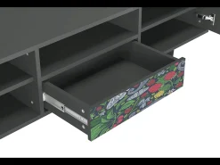 Clearance Mueble de TV - 170х59х41 cm - T6 - Summer Berries, Antracite Cinza antracite
