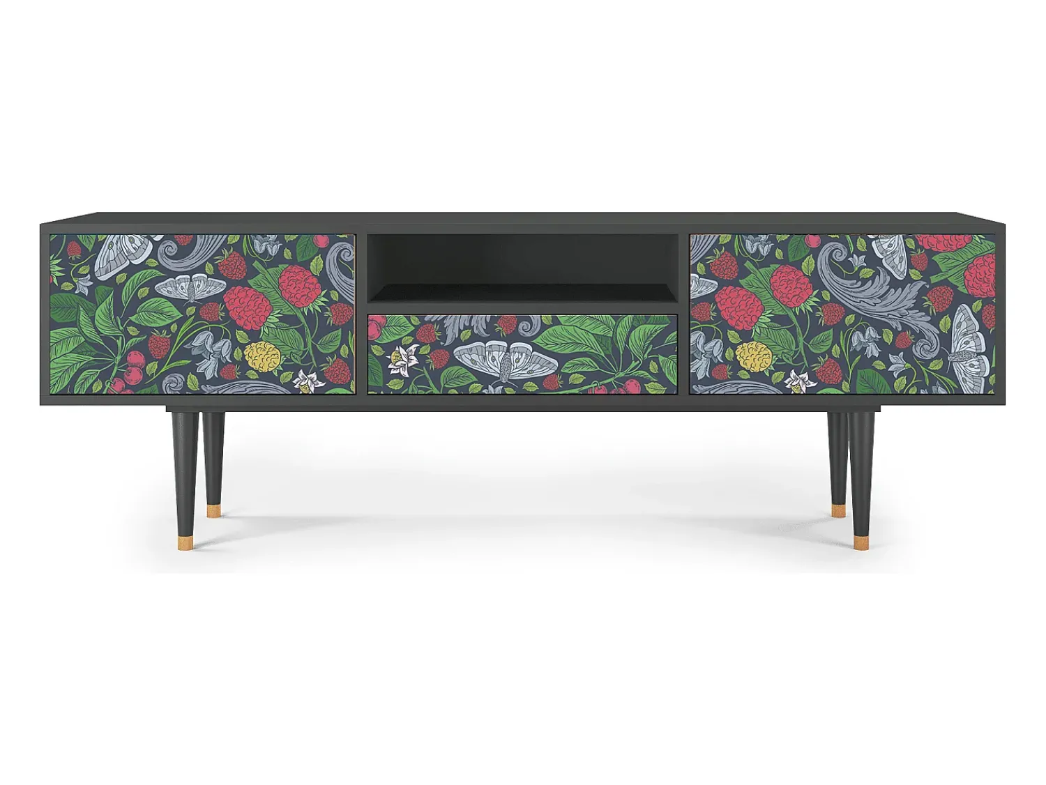 Clearance Mueble de TV - 170х59х41 cm - T6 - Summer Berries, Antracite Cinza antracite