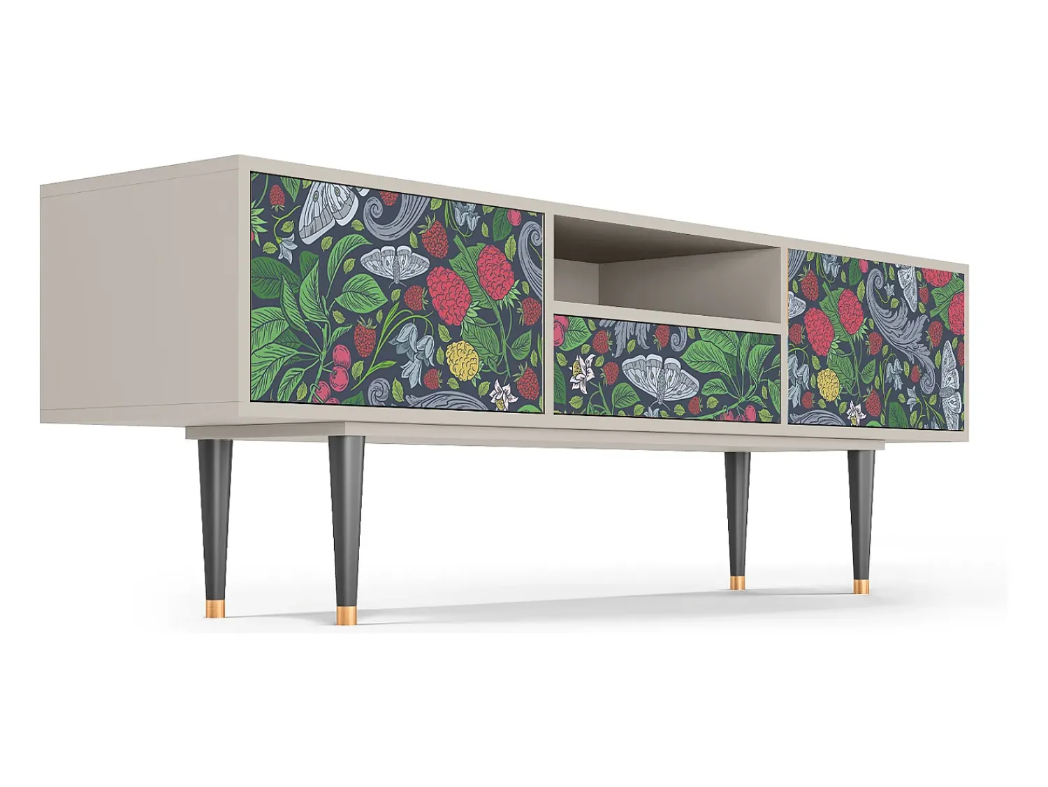 Móvel De Tv| Mueble de TV - 170х59х41 cm - T6 - Summer Berries, Areia Bege