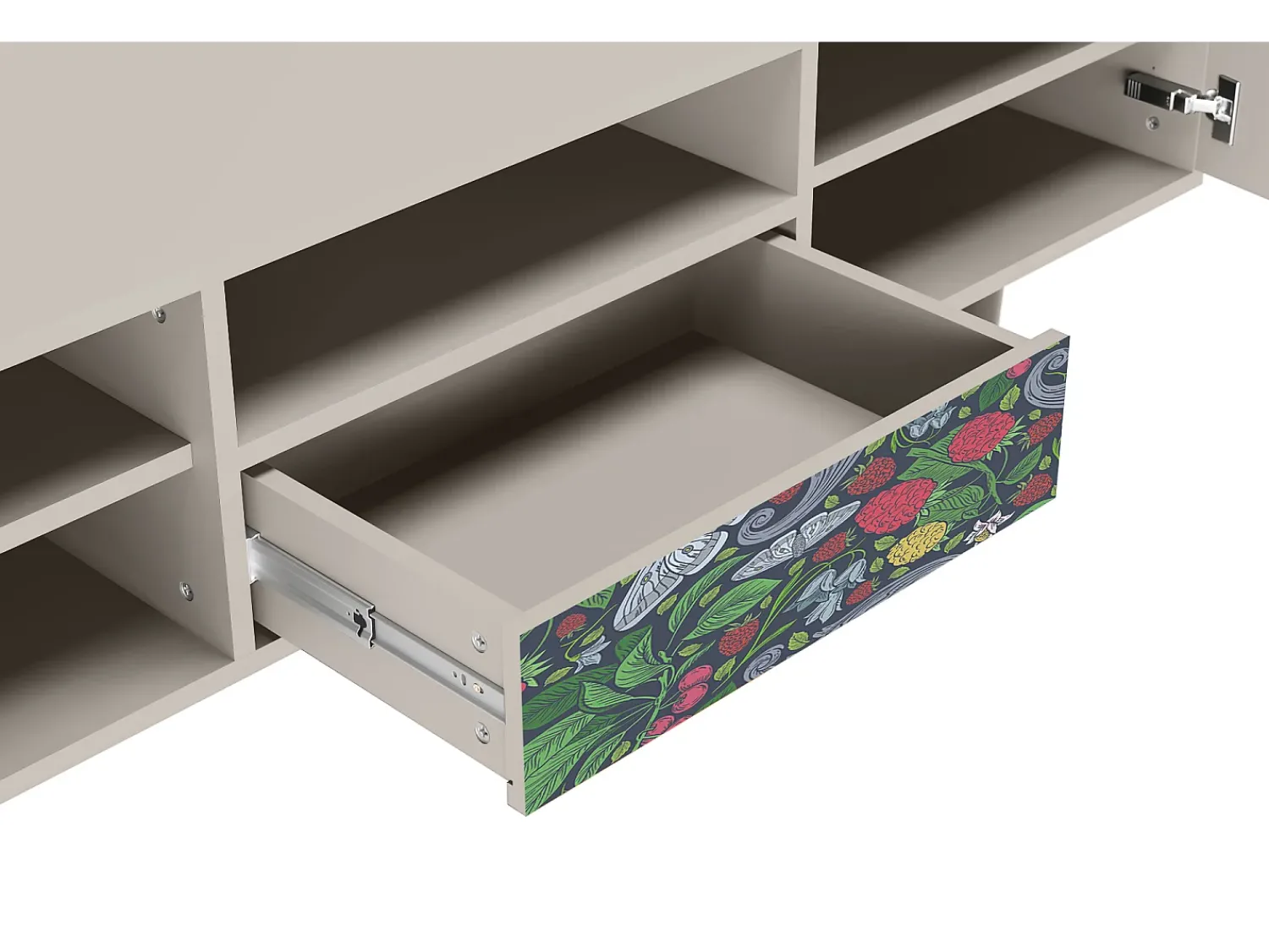 Móvel De Tv| Mueble de TV - 170х59х41 cm - T6 - Summer Berries, Areia Bege