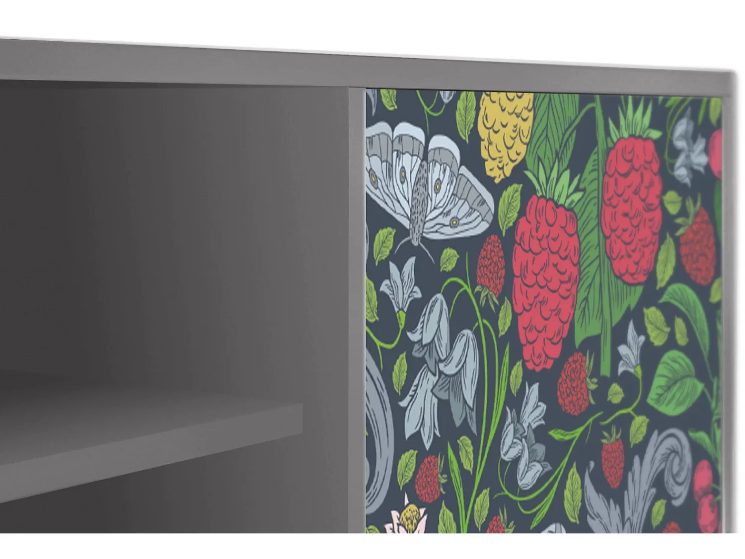 Móvel De Tv| Mueble de TV - 170х69х48 cm - T2 - Summer Berries, Cinza Cinzento