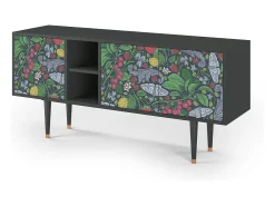 Best Mueble de TV - 150х69х41 cm - T5 - Summer Berries, Antracite Cinza antracite