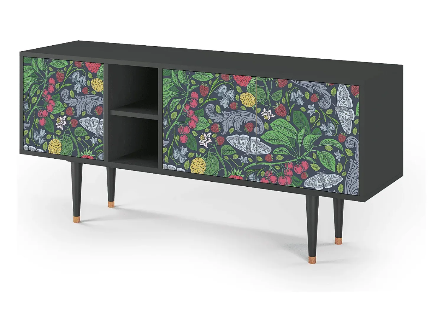 Best Mueble de TV - 150х69х41 cm - T5 - Summer Berries, Antracite Cinza antracite