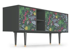 Best Mueble de TV - 150х69х41 cm - T5 - Summer Berries, Antracite Cinza antracite