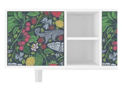 Móvel De Tv* Mueble de TV - 150х69х41 cm - T5 - Summer Berries, Branco Bege
