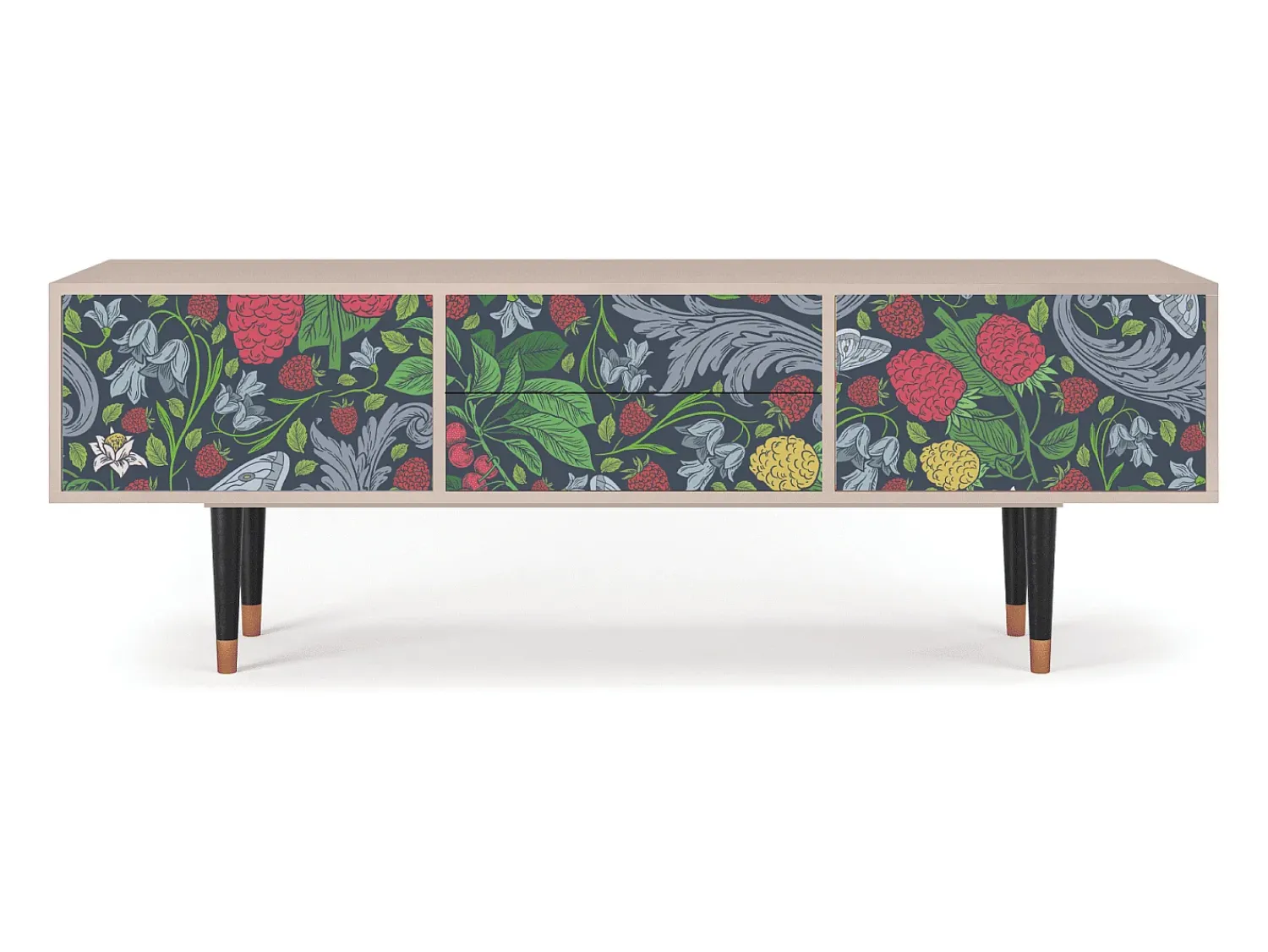 Móvel De Tv* Mueble de TV - 170х59х48 cm - T4 - Summer Berries, Latte Bege