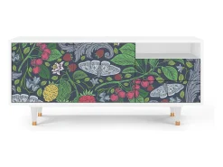 Discount Mueble de TV - 125х56х41 cm - T7 - Summer Berries, Branco Bege