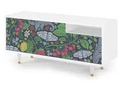 Discount Mueble de TV - 125х56х41 cm - T7 - Summer Berries, Branco Bege