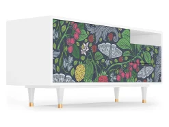 Discount Mueble de TV - 125х56х41 cm - T7 - Summer Berries, Branco Bege