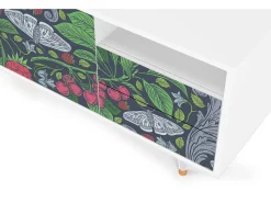 Discount Mueble de TV - 125х56х41 cm - T7 - Summer Berries, Branco Bege