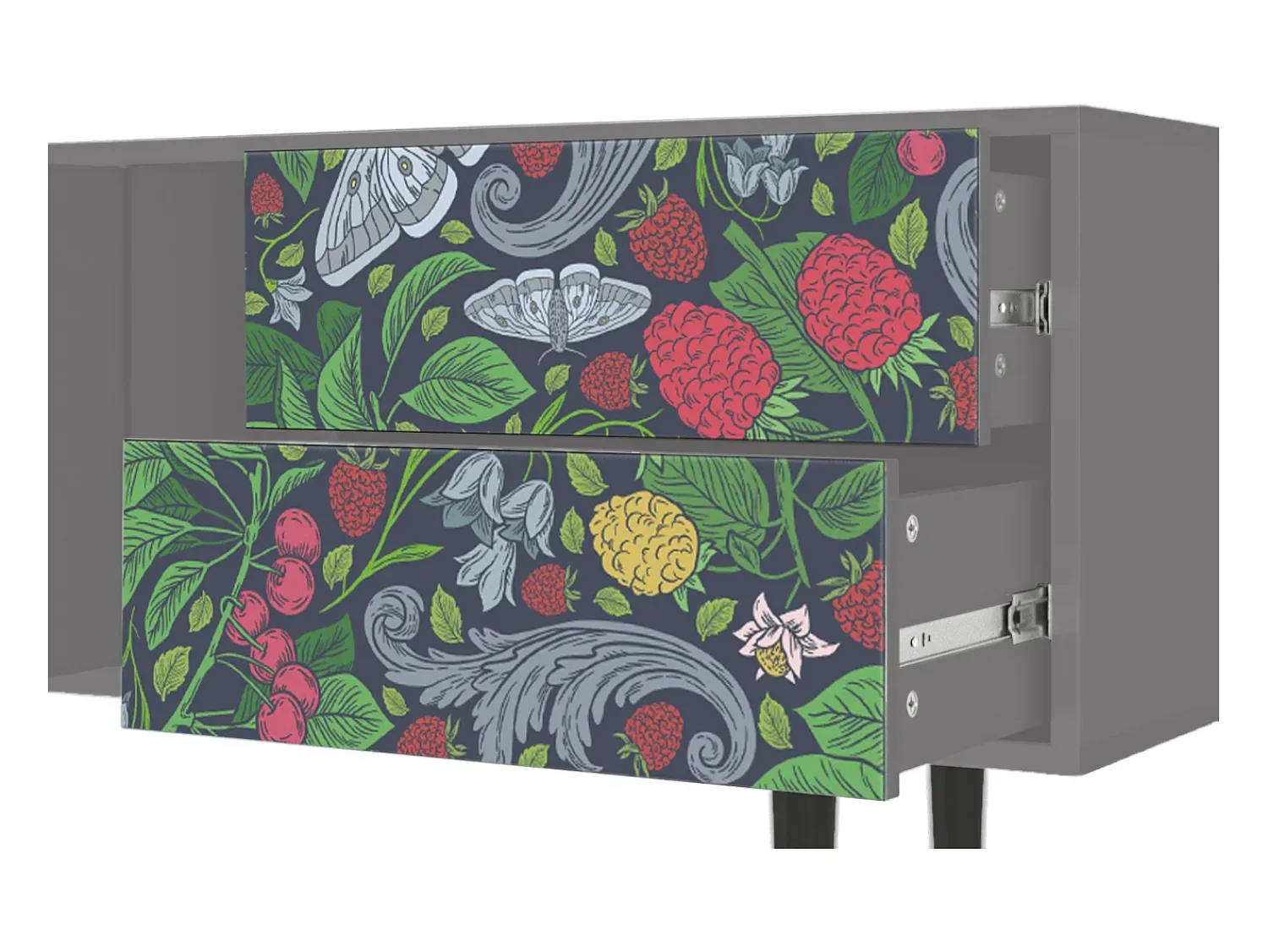 Mueble de TV - 170х69х48 cm - T1 - Summer Berries, Cinza^ Móvel De Tv