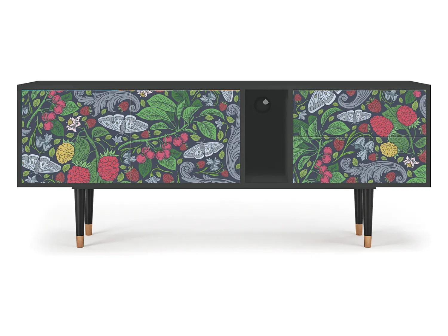 Mueble de TV - 170х69х48 cm - T1 - Summer Berries, Antracite^ Móvel De Tv