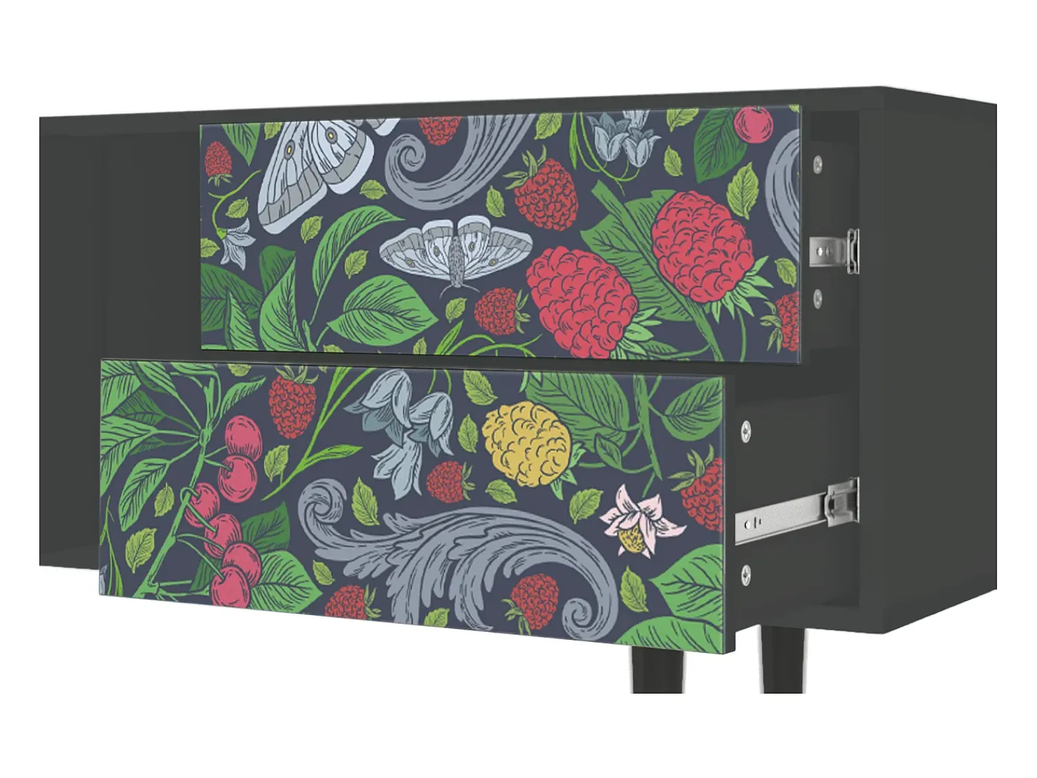 Mueble de TV - 170х69х48 cm - T1 - Summer Berries, Antracite^ Móvel De Tv