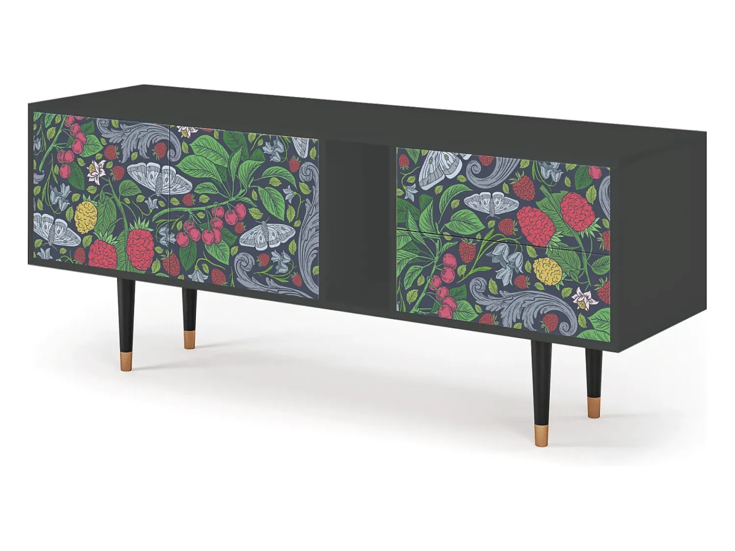 Mueble de TV - 170х69х48 cm - T1 - Summer Berries, Antracite^ Móvel De Tv