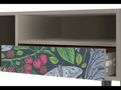 Móvel De Tv| Mueble de TV - 115х59х48 cm - T3 - Summer Berries, Areia Bege