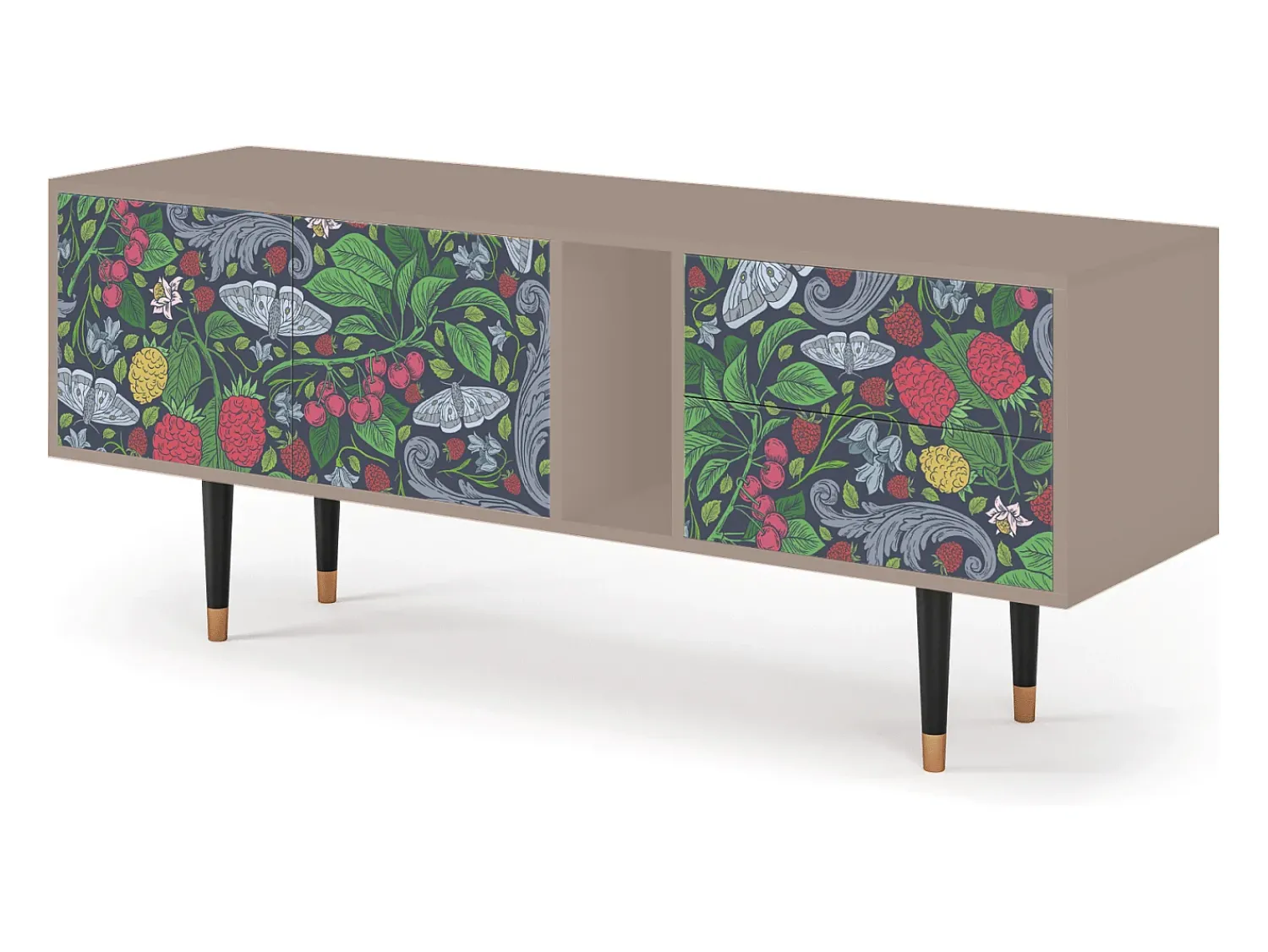 Móvel De Tv* Mueble de TV - 170х69х48 cm - T1 - Summer Berries, Latte Bege