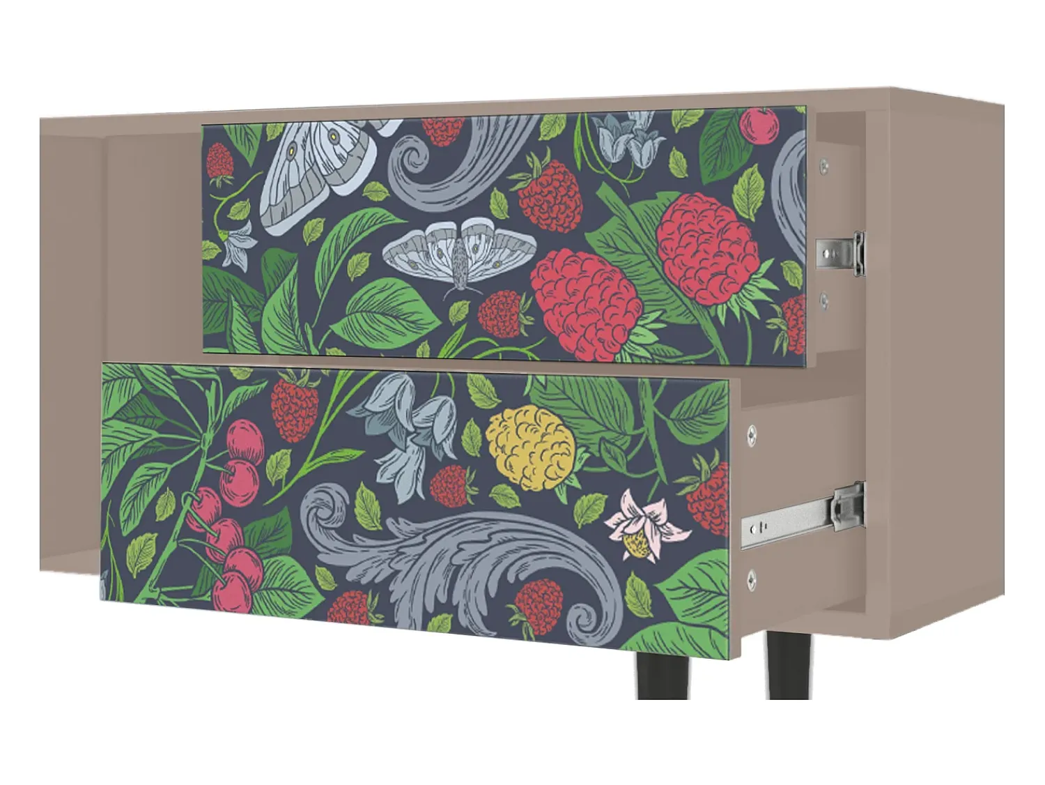Móvel De Tv* Mueble de TV - 170х69х48 cm - T1 - Summer Berries, Latte Bege