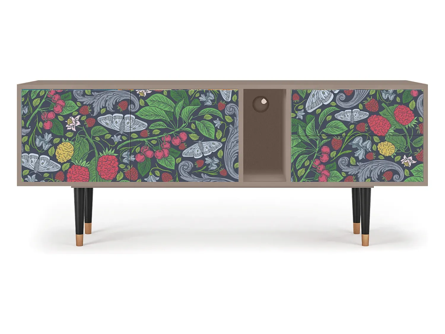 Móvel De Tv* Mueble de TV - 170х69х48 cm - T1 - Summer Berries, Latte Bege