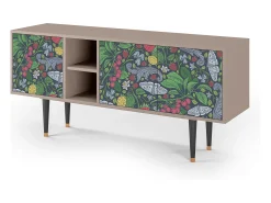 Móvel De Tv| Mueble de TV - 150х69х41 cm - T5 - Summer Berries, Latte Bege