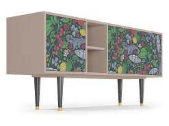 Móvel De Tv| Mueble de TV - 150х69х41 cm - T5 - Summer Berries, Latte Bege
