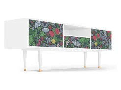 Mueble de TV - 170х59х41 cm - T6 - Summer Berries, Branco^ Móvel De Tv