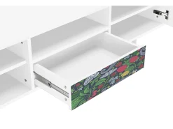 Mueble de TV - 170х59х41 cm - T6 - Summer Berries, Branco^ Móvel De Tv