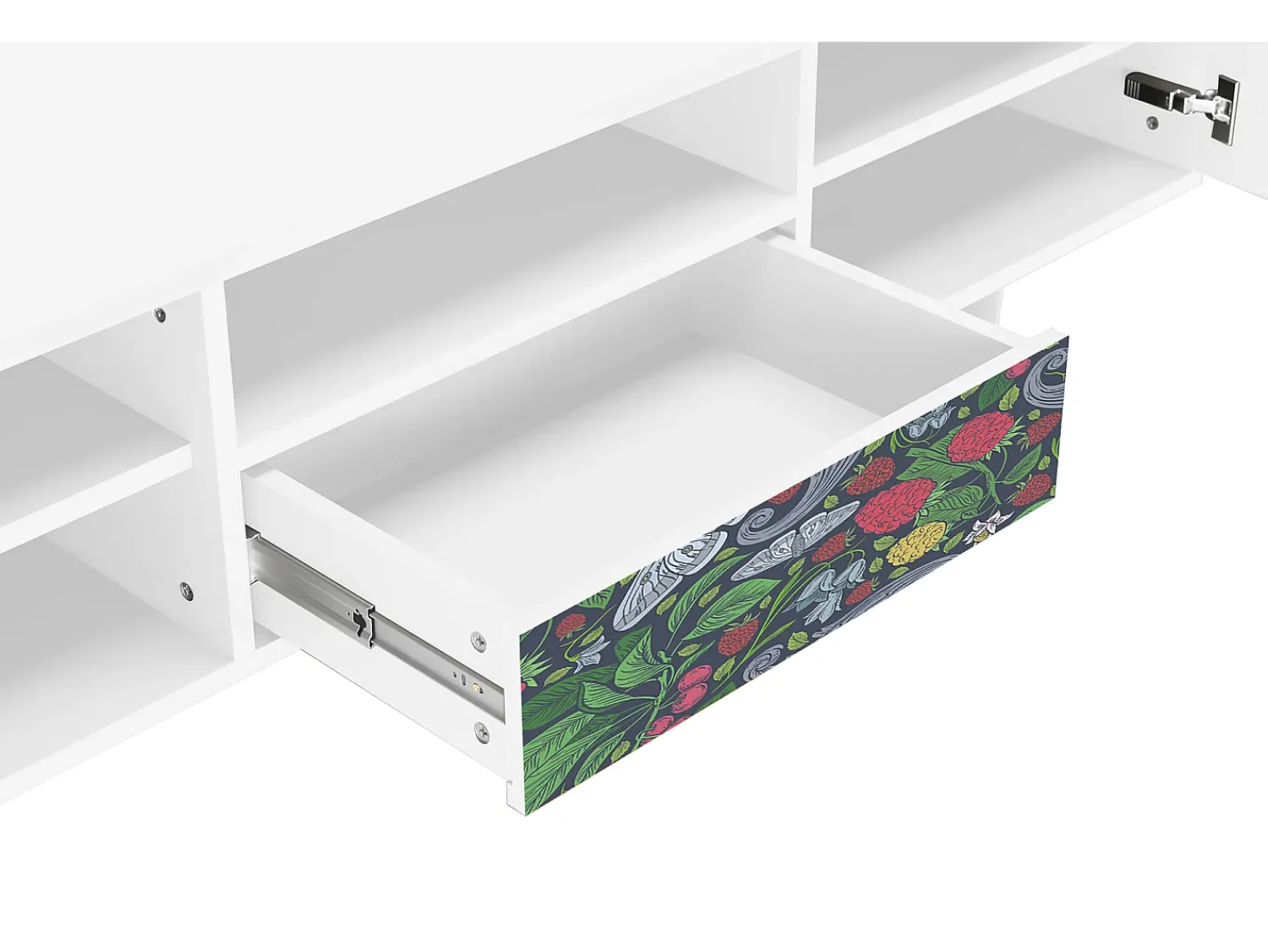 Mueble de TV - 170х59х41 cm - T6 - Summer Berries, Branco^ Móvel De Tv