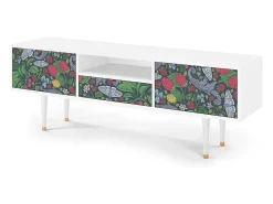 Mueble de TV - 170х59х41 cm - T6 - Summer Berries, Branco^ Móvel De Tv
