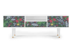 Mueble de TV - 170х59х41 cm - T6 - Summer Berries, Branco^ Móvel De Tv
