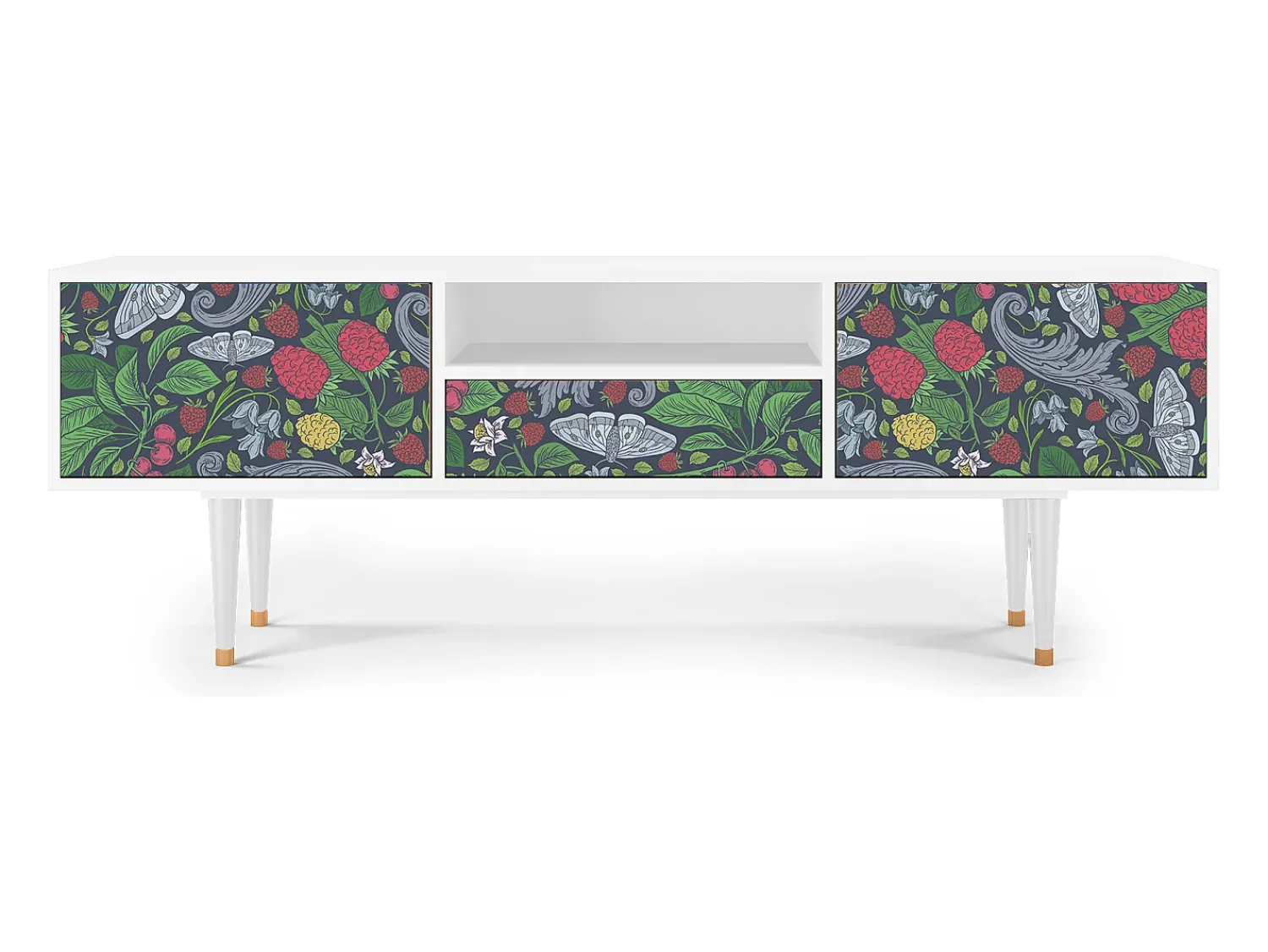Mueble de TV - 170х59х41 cm - T6 - Summer Berries, Branco^ Móvel De Tv