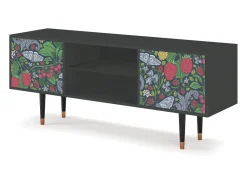 Móvel De Tv| Mueble de TV - 170х69х48 cm - T2 - Summer Berries, Antracite Cinza antracite