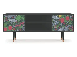 Móvel De Tv| Mueble de TV - 170х69х48 cm - T2 - Summer Berries, Antracite Cinza antracite