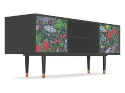 Móvel De Tv| Mueble de TV - 170х69х48 cm - T2 - Summer Berries, Antracite Cinza antracite