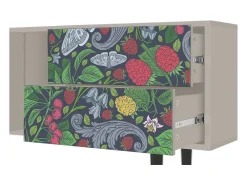 Móvel De Tv* Mueble de TV - 170х69х48 cm - T1 - Summer Berries, Areia Bege