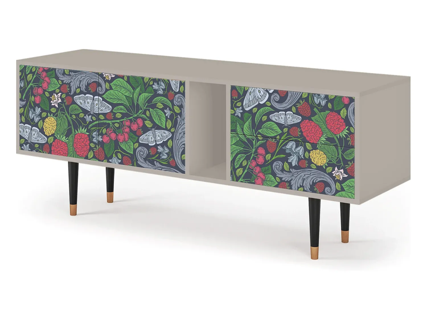 Móvel De Tv* Mueble de TV - 170х69х48 cm - T1 - Summer Berries, Areia Bege