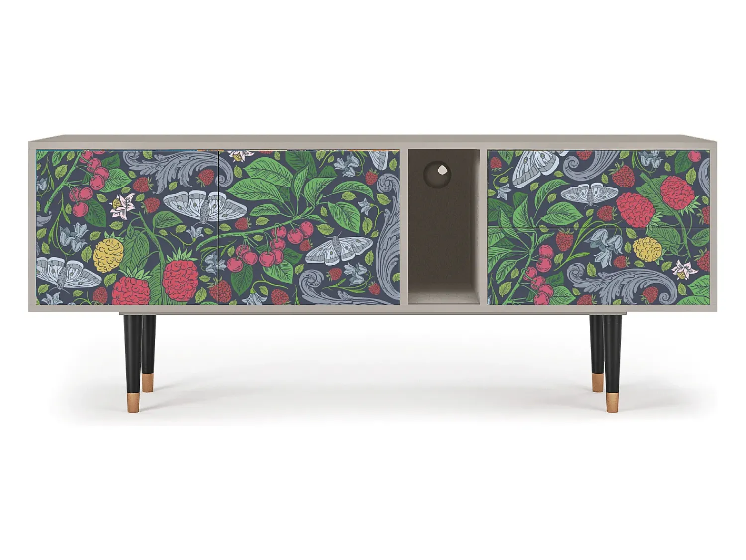 Móvel De Tv* Mueble de TV - 170х69х48 cm - T1 - Summer Berries, Areia Bege