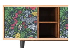 Móvel De Tv| Mueble de TV - 150х69х41 cm - T5 - Summer Berries, Nogueira Castanho