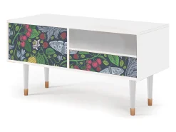 Mueble de TV - 115х59х48 cm - T3 - Summer Berries, Branco^ Móvel De Tv