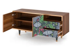 Móvel De Tv* Mueble de TV - 125х56х41 cm - T7 - Summer Berries, Nogueira Castanho
