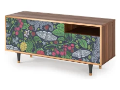 Móvel De Tv* Mueble de TV - 125х56х41 cm - T7 - Summer Berries, Nogueira Castanho