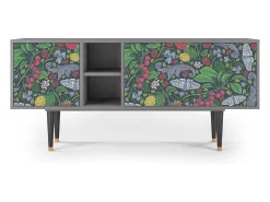 Mueble de TV - 150х69х41 cm - T5 - Summer Berries, Cinza Cinzento