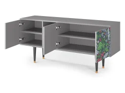 Mueble de TV - 150х69х41 cm - T5 - Summer Berries, Cinza Cinzento