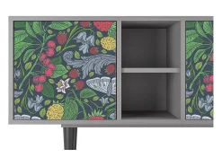 Mueble de TV - 150х69х41 cm - T5 - Summer Berries, Cinza Cinzento