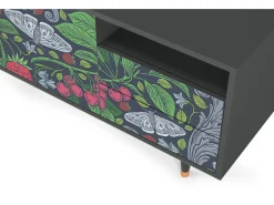 Mueble de TV - 125х56х41 cm - T7 - Summer Berries, Antracite^ Móvel De Tv